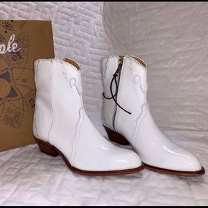 Free People frontier western bootie white
